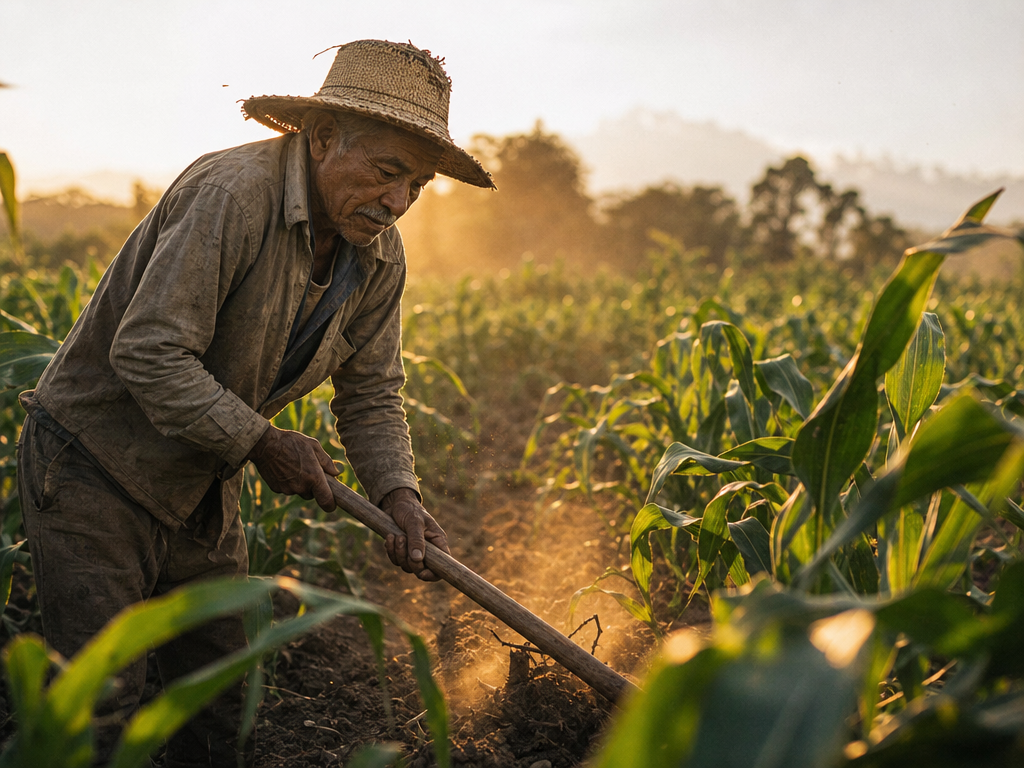 Lavrador na roça reunindo provas de como comprovar tempo de trabalho rural