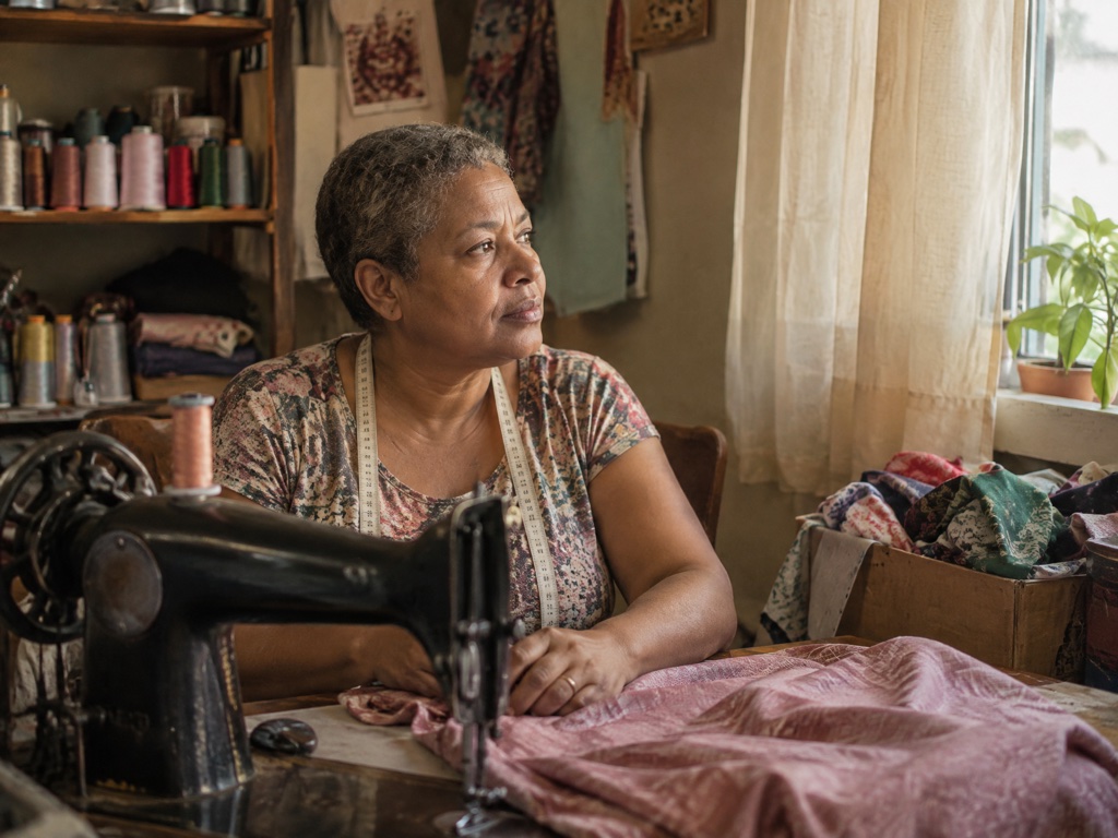 Costureira em tratamento conhecendo os direitos de quem tem câncer de mama